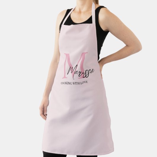 Minimal Pink Personalisiert Girly Schürze (InSitu)