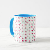 Minimal Pink Tulip Floral Pattern  Tasse (Vorderseite Links)