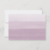 Minimal Plum Watercolor Ombre Wedding RSVP Karte (Rückseite)