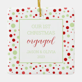 Minimal Polka Dot 1 Foto Erste Weihnachtsfeier Ver Keramikornament