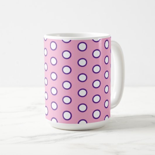 Minimal Polka Dot coffee mug Kaffeetasse (VorderseiteRechts)