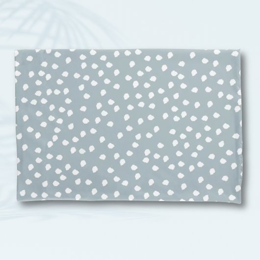 Minimal Polka Dot Grey Green und White Kissenbezug