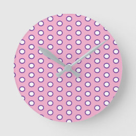 Minimal Polka Dot round clock Runde Wanduhr