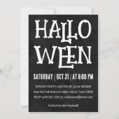 Minimal Polka Dots Halloween-Party Einladung (Vorderseite)