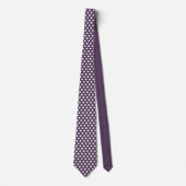 Minimal Polka Dots Muster Englisch Violet Krawatte (Vorderseite)