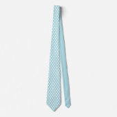 Minimal Polka Dots Muster hell blau Krawatte (Vorderseite)