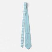 Minimal Polka Dots Muster hell blau Krawatte (Rückseite)