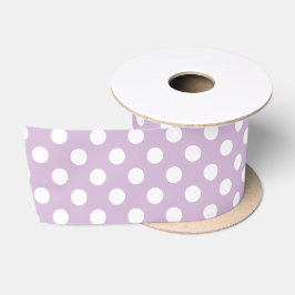 Minimal Polka Dots Muster Lavender Lila Satinband