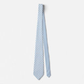 Minimal Polka Dots Muster Pastellblau Krawatte (Vorderseite)