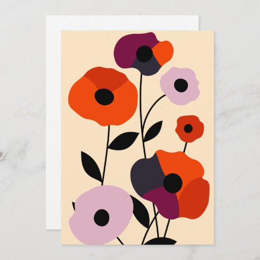 Minimal Poppy Bloom Ankündigung (Vorne/Hinten)