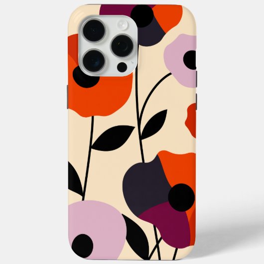 Minimal Poppy Bloom Case-Mate iPhone Hülle (Rückseite)