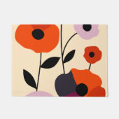 Minimal Poppy Bloom Fußmatte (Vorderseite)