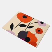 Minimal Poppy Bloom Fußmatte (Schrägansicht)
