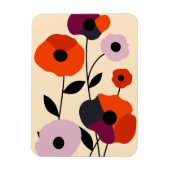 Minimal Poppy Bloom Magnet (Vertikal)