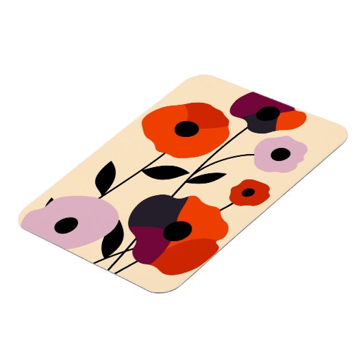 Minimal Poppy Bloom Magnet (Linke Seite)