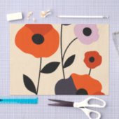 Minimal Poppy Bloom Seidenpapier (Handwerk)