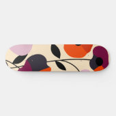 Minimal Poppy Bloom Skateboard (Horizontal)