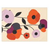 Minimal Poppy Bloom Tischdecke (Vorderseite (Horizontal))