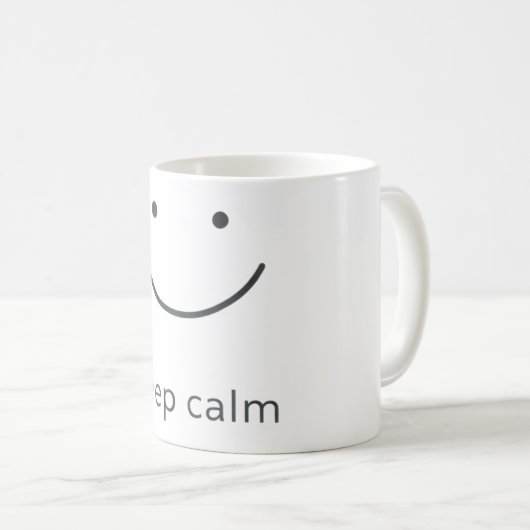 Minimal Positive Mood Design Kaffeetasse (VorderseiteRechts)
