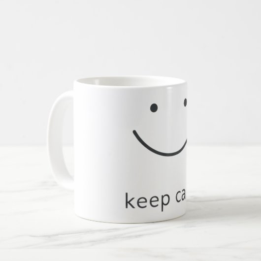 Minimal Positive Mood Design Kaffeetasse (Vorderseite Links)