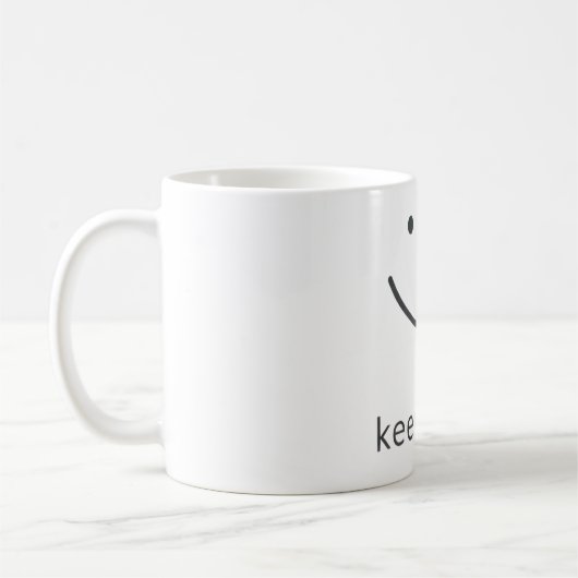Minimal Positive Mood Design Kaffeetasse (Links)