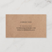 Minimal Printed Kraft Blue Stripe Consultant Visitenkarte (Rückseite)