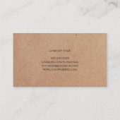 Minimal Printed Kraft Light Grey Stripe Consultant Visitenkarte (Rückseite)