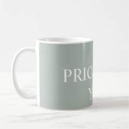 Minimal Priorisieren Sie Zitat Asche Farbe Kaffeetasse