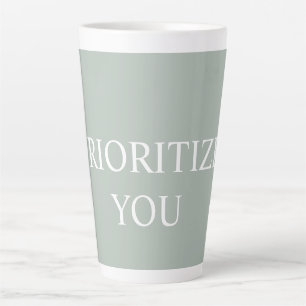 Minimal Priorisieren Sie Zitat Asche Farbe Milchtasse