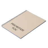 Minimal Priorisieren Sie Zitat Beige Notizblock (Linke Seite)