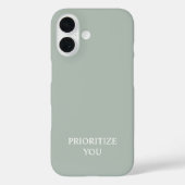 Minimal Prioritize You Quote Ash Colour Case-Mate iPhone Hülle (Rückseite)
