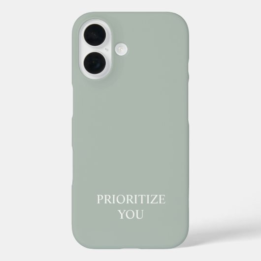 Minimal Prioritize You Quote Ash Colour Case-Mate iPhone Hülle (Rückseite)