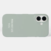 Minimal Prioritize You Quote Ash Colour Case-Mate iPhone Hülle (Rückseite (Horizontal))