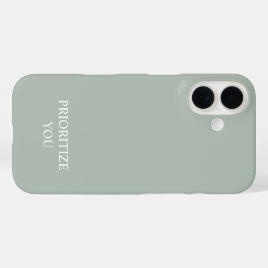 Minimal Prioritize You Quote Ash Colour Case-Mate iPhone Hülle (Rückseite (Horizontal))