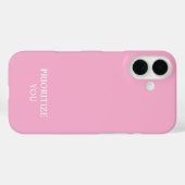 Minimal Prioritize You Quote Dusty Rose Pink Case-Mate iPhone Hülle (Rückseite (Horizontal))