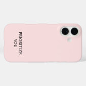 Minimal Prioritize You Quote Pastel Pink Case-Mate iPhone Hülle (Rückseite (Horizontal))