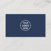 Minimal Professional Custom Logo QR Social Media Visitenkarte (Vorderseite)