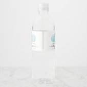 Minimal Pumpkin Watercolor Niedlich Baby Boy Dusch Wasserflaschenetikett (Rückseite)