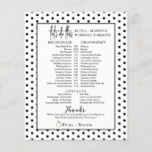 Minimal Punkt Skripttext Hochzeitstag Zeitachse (Rückseite)