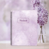 Minimal Purple Marble Notebook Notizblock