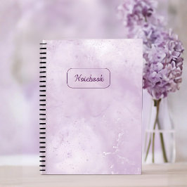 Minimal Purple Marble Notebook Notizblock