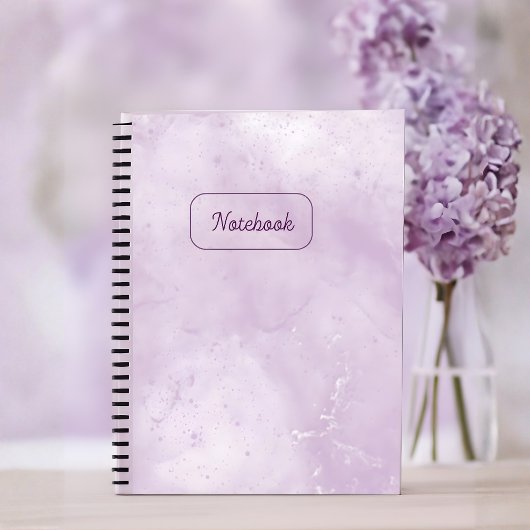 Minimal Purple Marble Notebook Notizblock