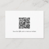 Minimal QR Code Details Elegantes White Wedding En Begleitkarte (Rückseite)