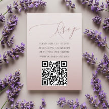 Minimal QR Code Rose Gold UAWG Wedding