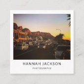 Minimal QR Code Vintage Photographer Quadratische Visitenkarte (Vorderseite)