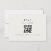 Minimal QR RSVP Wedding Card (Vorderseite)