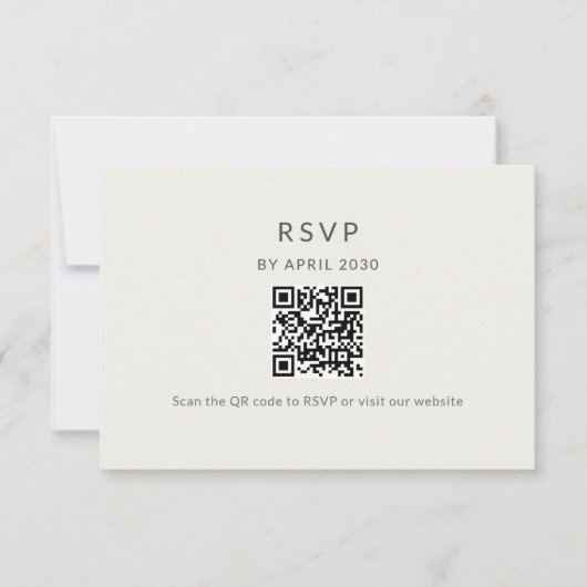 Minimal QR RSVP Wedding Card (Vorderseite)
