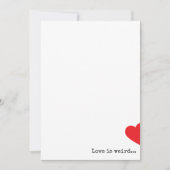 Minimal Quirky Happy Valentines Day Feiertagskarte (Vorderseite)