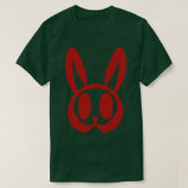 Minimal Rabbit Bunny Smile Face T-Shirt (Design vorne)