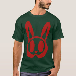 Minimal Rabbit Bunny Smile Face T-Shirt
